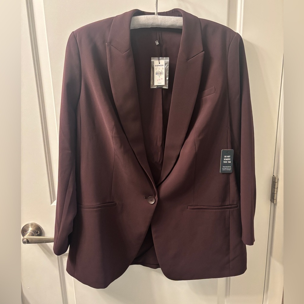 Burgundy Express blazer